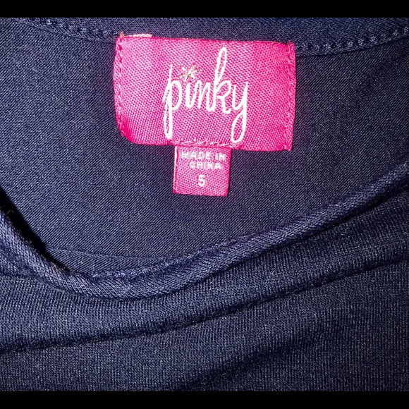 Pinky Toddler Girls Navy & Pink Dress Size 5T - Picture 4 of 5